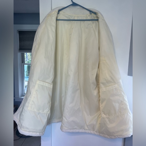 Blair Women’s Vintage Quilted Jacket Ivory sz 3XL Pockets Gold Button Classic - Picture 9 of 14
